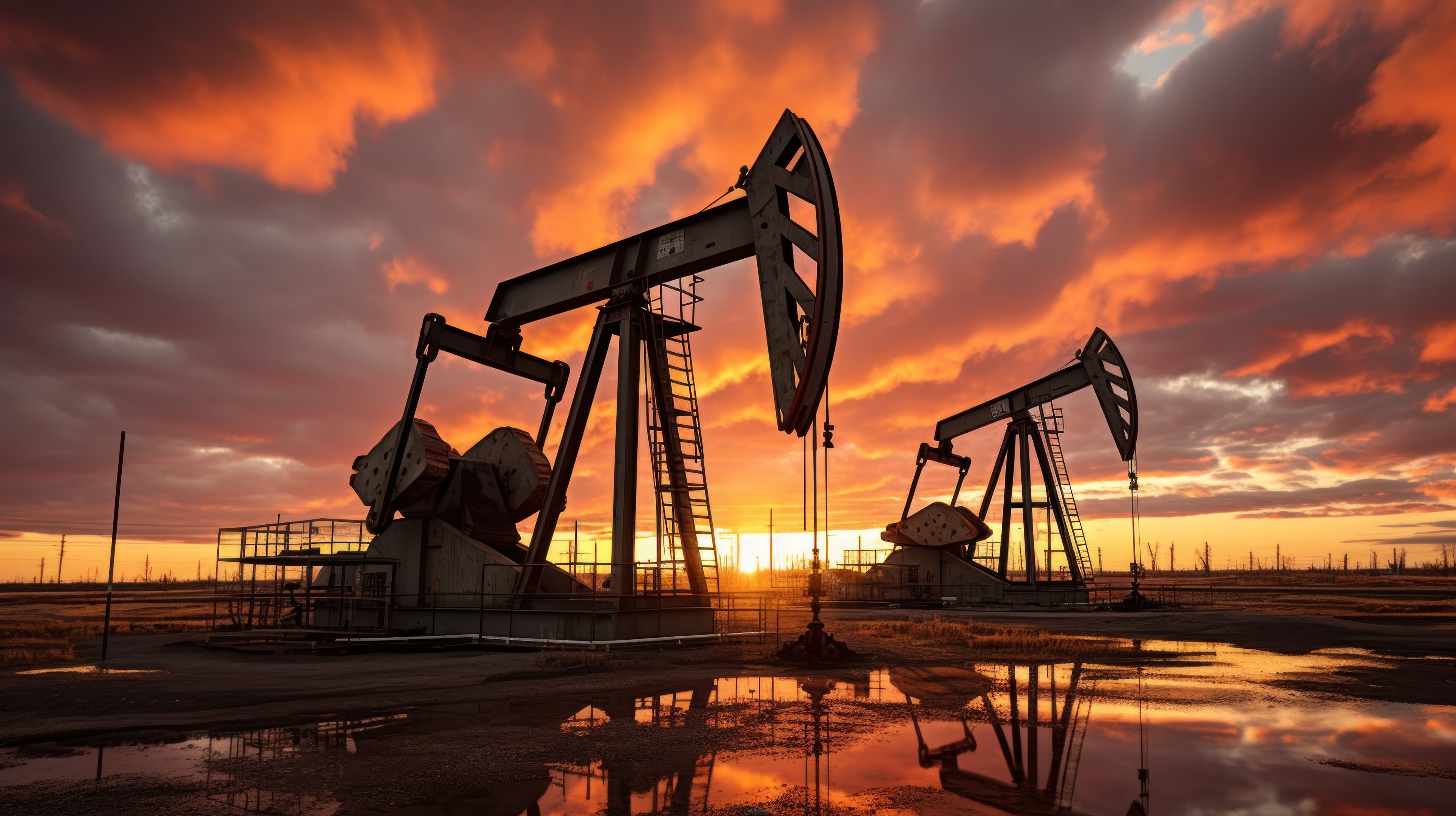 Energy infrastructure at dusk